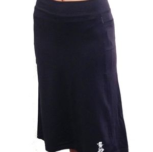 Womens Modest Black Spirit Athletic Midi Skirt size Med 10-12 NWOT